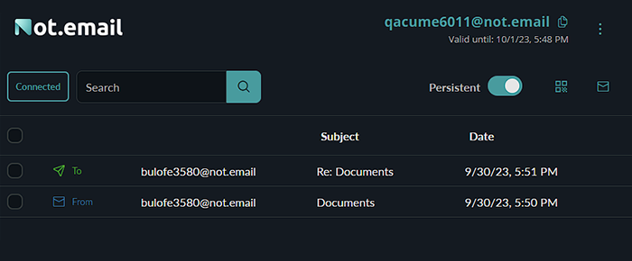 not.email's difference